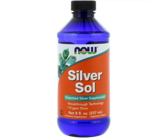 Мінерали Now Foods Колоїдне Срібло, Silver Sol, 8 рідких унцій (237 мл) (NOW-01408)