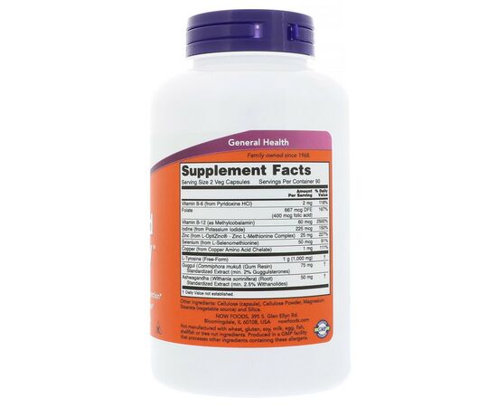 Мінерали Now Foods Комплекс для щитовидної Залози Thyroid Energy, 180 гелевих к (NOW-03369), зображення 2 Мінерали Now Foods Комплекс для щитовидної Залози Thyroid Energy, 180 гелевих к (NOW-03369), зображення 2