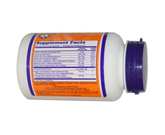 Минералы Now Foods Поддержка Щитовидной Железы, Thyroid Energy, 90 гелевых кап (NOW-03368), изображение 2 Минералы Now Foods Поддержка Щитовидной Железы, Thyroid Energy, 90 гелевых кап (NOW-03368), изображение 2