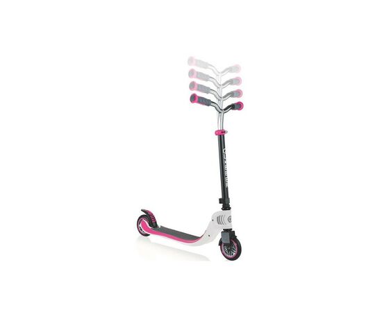 Самокат Globber Flow Foldable 125 бело-розовый (473-162), изображение 2 Самокат Globber Flow Foldable 125 бело-розовый (473-162), изображение 2