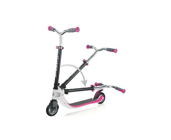 Самокат Globber Flow Foldable 125 бело-розовый (473-162), изображение 3 Самокат Globber Flow Foldable 125 бело-розовый (473-162), изображение 3