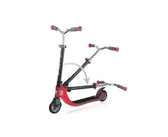 Самокат Globber Flow Foldable 125 черно-красный (473-102), изображение 3 Самокат Globber Flow Foldable 125 черно-красный (473-102), изображение 3