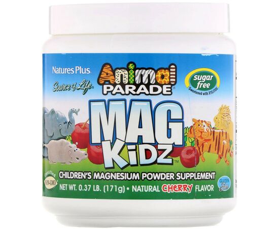 Минералы Natures Plus Магний для Детей без Сахара, Вкус Вишни, Animal Parade, пор (NAP-29943)