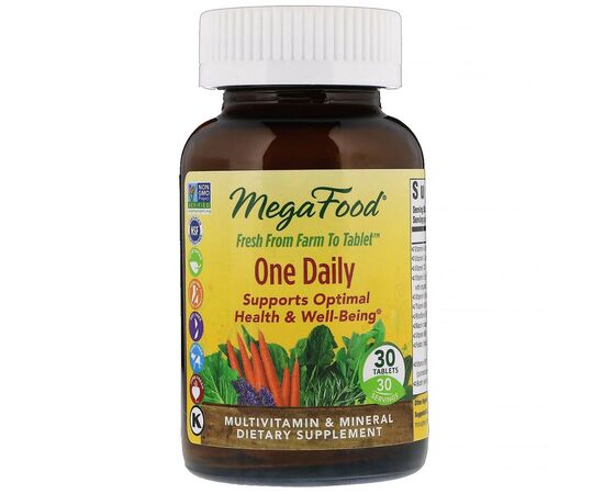 Мультивітамін MegaFood Мультивітаміни One Daily, 30 таблеток (MGF-10150)