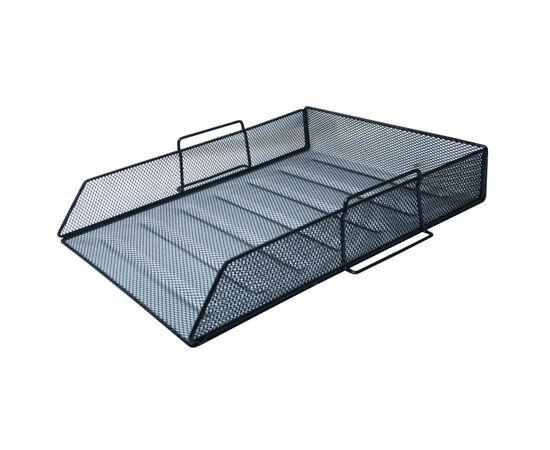 Лоток для бумаг Buromax горизонтальный, металлический, черный (BM.6254-01)