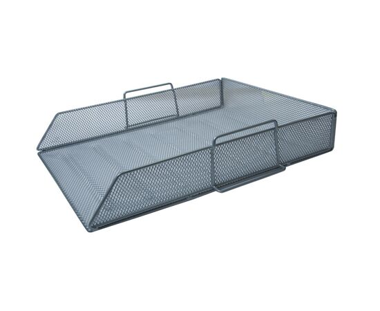 Лоток для паперів Buromax горизонтальний, металевий, сріблястий (BM.6254-24)