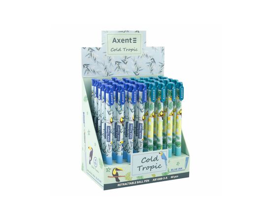 Ручка шариковая Axent Cold Tropic автоматическая Синяя 0.5 мм (AB1088-3-02-A), изображение 2 Ручка шариковая Axent Cold Tropic автоматическая Синяя 0.5 мм (AB1088-3-02-A), изображение 2