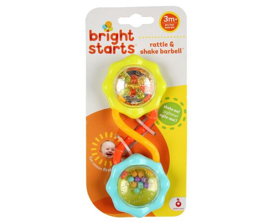 Погремушка Bright Starts Rattle Shake Barbell (8188), изображение 2 Погремушка Bright Starts Rattle Shake Barbell (8188), изображение 2