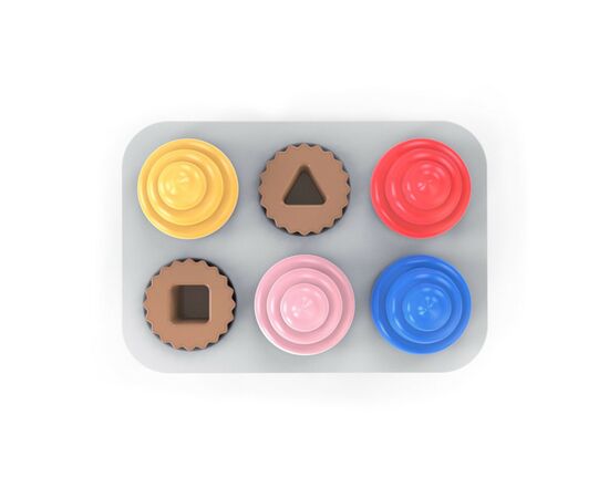 Развивающая игрушка Bright Starts сортер Sort Sweet Cupcakes (12499), изображение 3 Развивающая игрушка Bright Starts сортер Sort Sweet Cupcakes (12499), изображение 3