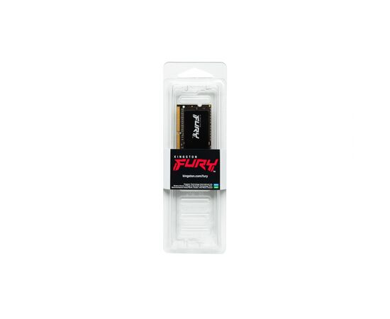 Модуль памяти для ноутбука SoDIMM DDR4 32GB 3200 MHz Fury Impact Kingston Fury (ex.HyperX) (KF432S20IB/32), изображение 6 Модуль памяти для ноутбука SoDIMM DDR4 32GB 3200 MHz Fury Impact Kingston Fury (ex.HyperX) (KF432S20IB/32), изображение 6