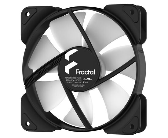Кулер для корпуса Fractal Design Aspect 12 RGB PWM Black Frame (FD-F-AS1-1205), изображение 4 Кулер для корпуса Fractal Design Aspect 12 RGB PWM Black Frame (FD-F-AS1-1205), изображение 4