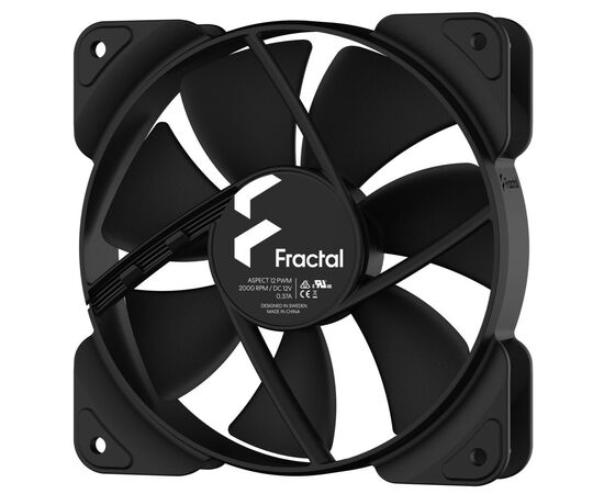 Кулер для корпуса Fractal Design Aspect 12 PWM Black (FD-F-AS1-1203), изображение 2 Кулер для корпуса Fractal Design Aspect 12 PWM Black (FD-F-AS1-1203), изображение 2