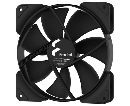 Кулер для корпуса Fractal Design Aspect 14 PWM Black (FD-F-AS1-1403), изображение 2 Кулер для корпуса Fractal Design Aspect 14 PWM Black (FD-F-AS1-1403), изображение 2