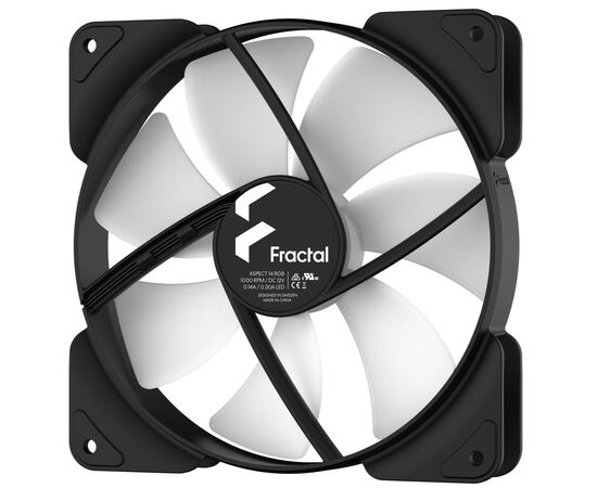 Кулер для корпуса Fractal Design Aspect 14 RGB Black Frame (FD-F-AS1-1404), изображение 4 Кулер для корпуса Fractal Design Aspect 14 RGB Black Frame (FD-F-AS1-1404), изображение 4