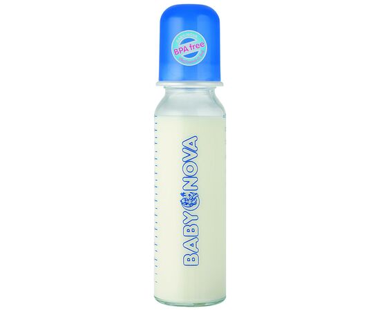 Пляшечка для годування Baby-Nova скляна 250 мл (3960300)