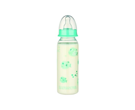 Бутылочка для кормления Baby-Nova Декор 240 мл Бирюзовая (3960071)