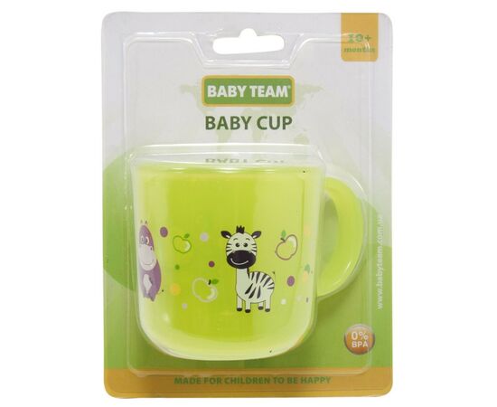 Набор детской посуды Baby Team чашка прозрачная 200 мл (6007_зеленая), изображение 3 Набор детской посуды Baby Team чашка прозрачная 200 мл (6007_зеленая), изображение 3
