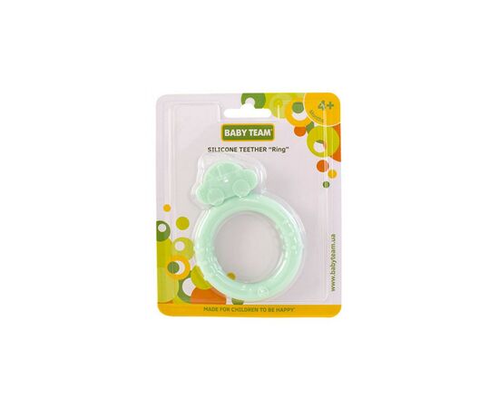 Прорезыватель Baby Team Кольцо (4009_бирюзовый), изображение 2 Прорезыватель Baby Team Кольцо (4009_бирюзовый), изображение 2