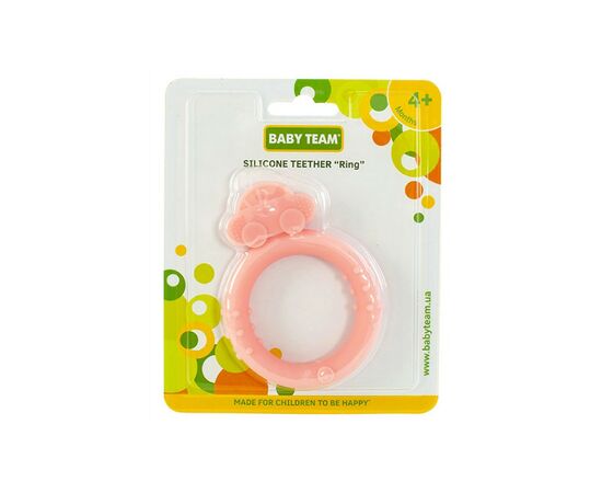 Прорезыватель Baby Team Кольцо (4009_розовый), изображение 2