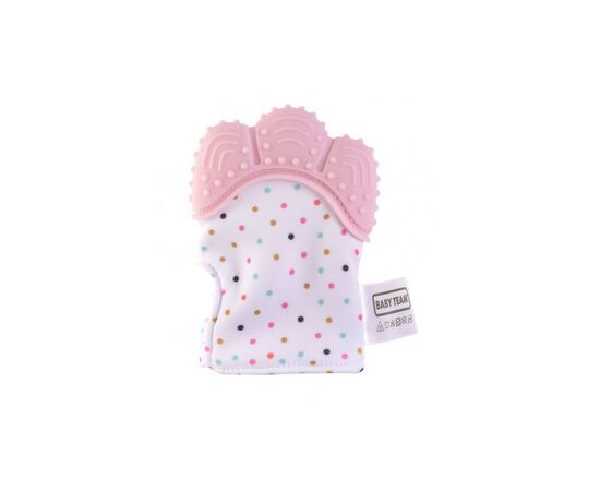 Прорезыватель Baby Team перчатка (4090_розовый)