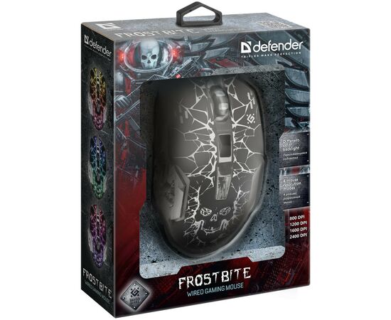 Мишка Defender FrostBite GM-043 USB Black (52043), зображення 4 Мишка Defender FrostBite GM-043 USB Black (52043), зображення 4