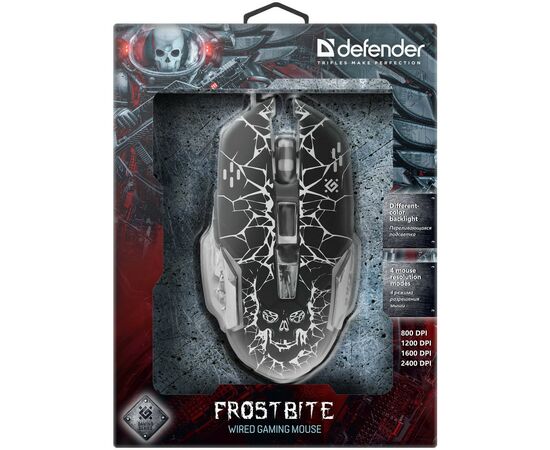 Мишка Defender FrostBite GM-043 USB Black (52043), зображення 5 Мишка Defender FrostBite GM-043 USB Black (52043), зображення 5