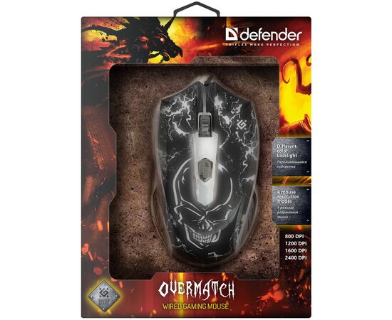 Мышка Defender Overmatch GM-069 USB Black (52069), изображение 5 Мышка Defender Overmatch GM-069 USB Black (52069), изображение 5