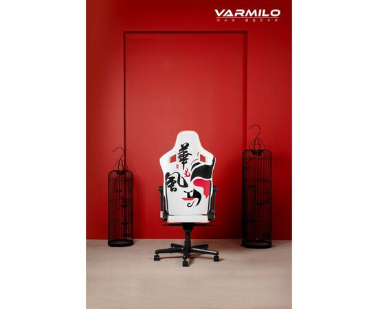 Кресло игровое Varmilo Oriental Charm Racing Black/White (RACB002-01), изображение 7 Кресло игровое Varmilo Oriental Charm Racing Black/White (RACB002-01), изображение 7