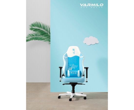 Кресло игровое Varmilo Sea Melody Racing Blue/White (RACA001-01), изображение 4 Кресло игровое Varmilo Sea Melody Racing Blue/White (RACA001-01), изображение 4