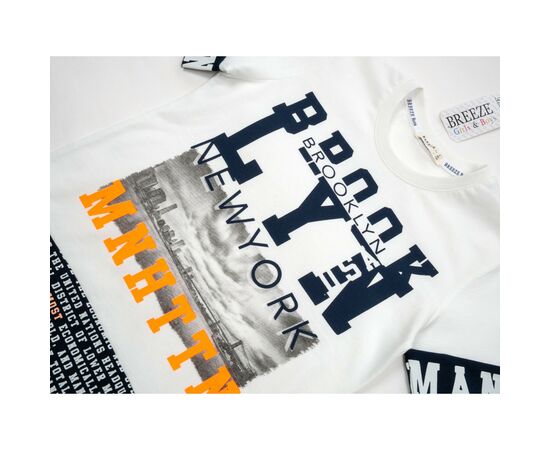 Футболка детская Breeze "BROOKLYN" (15647-134B-cream), изображение 3 Футболка детская Breeze "BROOKLYN" (15647-134B-cream), изображение 3