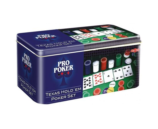 Настольная игра Tactic Техасский холдем в жестяной коробке (3095)