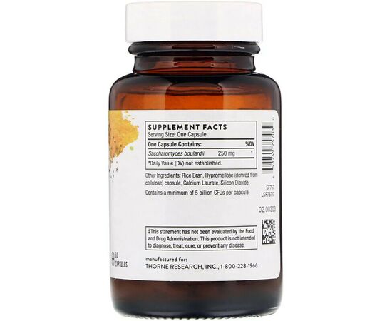 Пробиотики Thorne Research Сахаромицеты Буларди, Sacro-B, Probiotic, 60 капсул (THR-75703), изображение 2 Пробиотики Thorne Research Сахаромицеты Буларди, Sacro-B, Probiotic, 60 капсул (THR-75703), изображение 2