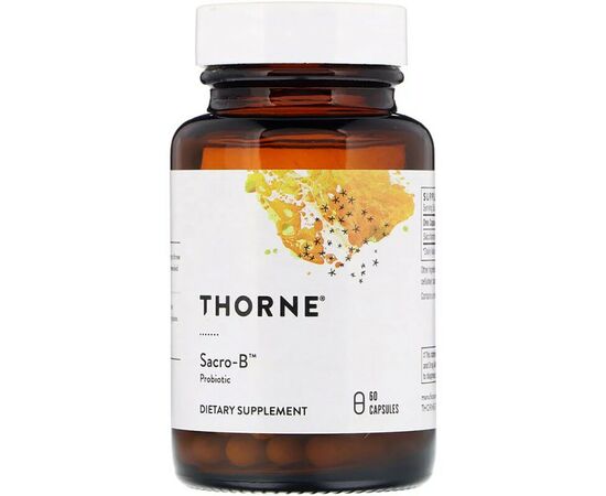 Пробиотики Thorne Research Сахаромицеты Буларди, Sacro-B, Probiotic, 60 капсул (THR-75703)