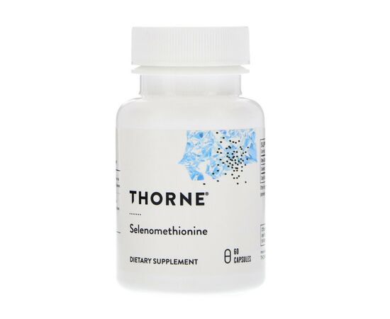 Минералы Thorne Research Селен, ( Селенометионин), Selenomethionine, 60 капсул (THR-22501)