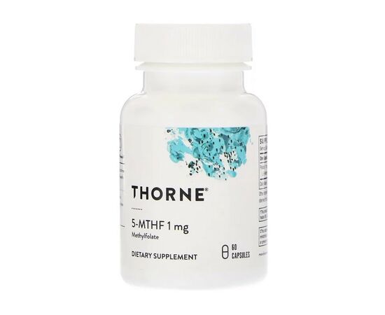 Вітамін Thorne Research Фолієва кислота, Метілфолат, 5-MTHF, 1 мг, 60 капсул (THR-12901)