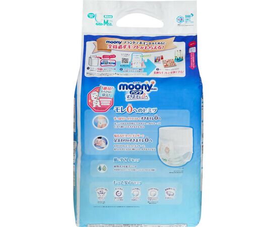 Подгузник Moony трусики M 6-12 кг 58 шт (4903111248292), изображение 4 Подгузник Moony трусики M 6-12 кг 58 шт (4903111248292), изображение 4