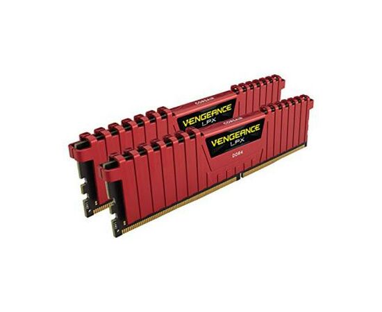 Модуль пам'яті для комп'ютера DDR4 16GB (2x8GB) 3200 MHz Vengeance LPX Red Corsair (CMK16GX4M2B3200C16R), зображення 4 Модуль пам'яті для комп'ютера DDR4 16GB (2x8GB) 3200 MHz Vengeance LPX Red Corsair (CMK16GX4M2B3200C16R), зображення 4