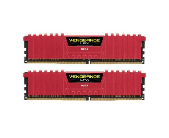 Модуль памяти для компьютера DDR4 16GB (2x8GB) 3200 MHz Vengeance LPX Red Corsair (CMK16GX4M2B3200C16R)