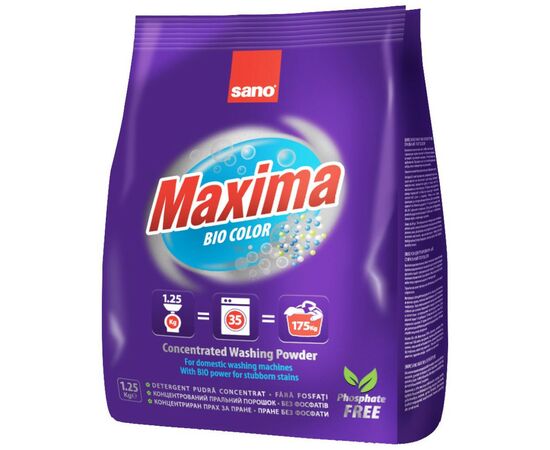 Пральний порошок Sano Maxima Bio Color 1.25 кг (7290000295343)