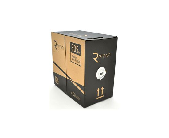 Кабель мережевий Ritar FTP 305м, cat 6, CU, КНПЭ 4*2*0,56мм, Black, outdoor (03530)