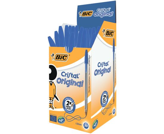 Ручка шариковая Bic Cristal, синяя (bc8373609), изображение 2 Ручка шариковая Bic Cristal, синяя (bc8373609), изображение 2