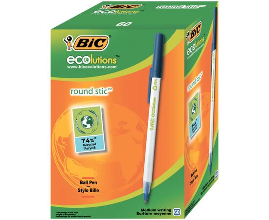 Ручка шариковая Bic Round Stic Eco Синяя (bc8932402), изображение 2 Ручка шариковая Bic Round Stic Eco Синяя (bc8932402), изображение 2