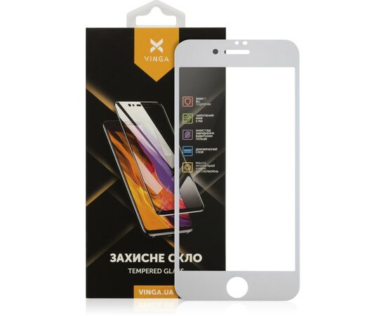 Стекло защитное Vinga Apple Iphone 7/8/SE 2020 white (VGIPSE2W)