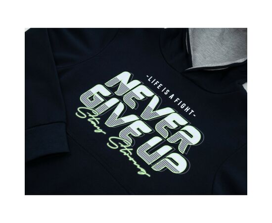 Кофта Breeze "NEVER GIVE UP" (15924-134B-blue), изображение 3 Кофта Breeze "NEVER GIVE UP" (15924-134B-blue), изображение 3