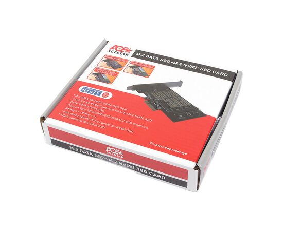 Контролер AgeStar PCIe 3.0 X2 for SSD M.2 NVMe (AS-MC02), зображення 3 Контролер AgeStar PCIe 3.0 X2 for SSD M.2 NVMe (AS-MC02), зображення 3