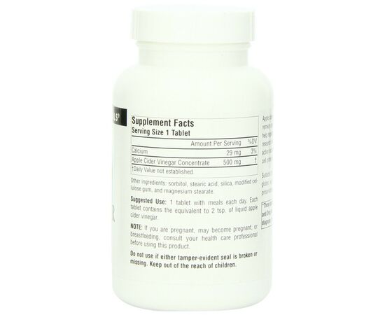 Витаминно-минеральный комплекс Source Naturals Яблочный Уксус 500мг, 180 таблеток (SN1356), изображение 2 Витаминно-минеральный комплекс Source Naturals Яблочный Уксус 500мг, 180 таблеток (SN1356), изображение 2