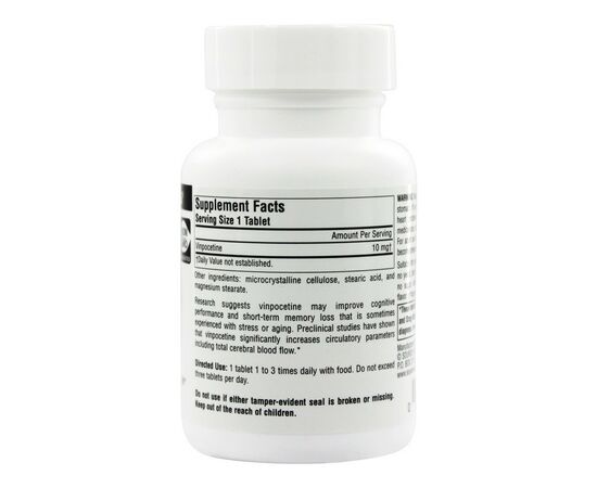 Витаминно-минеральный комплекс Source Naturals Винпоцетин 10мг, 120 таблеток (SNS-01399), изображение 2