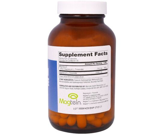 Минералы Dr. Mercola Магний L-Треонат, Magnesium L-Threonate, 90 капсул (MCL-01778), изображение 2 Минералы Dr. Mercola Магний L-Треонат, Magnesium L-Threonate, 90 капсул (MCL-01778), изображение 2