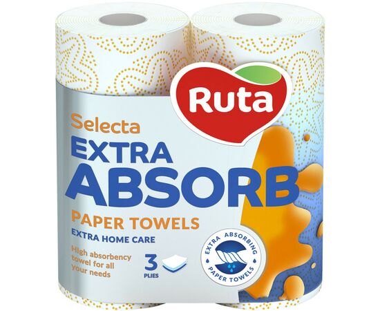 Бумажные полотенца Ruta Selecta 3 слоя 2 шт. (4820023744516)
