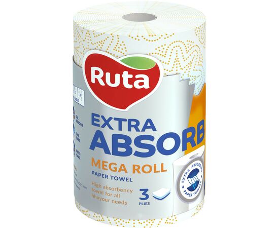 Паперові рушники Ruta Selecta Mega roll 3 шари 1 шт. (4820023745643)